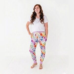 NWT The Sleepy Sloth Women's Sleepy Pajama Pants Joggers Rainbow Tails Dragon M